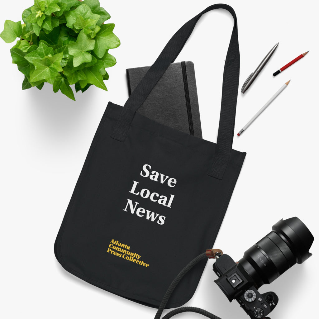 Organic Canvas Save Local News Tote Bag