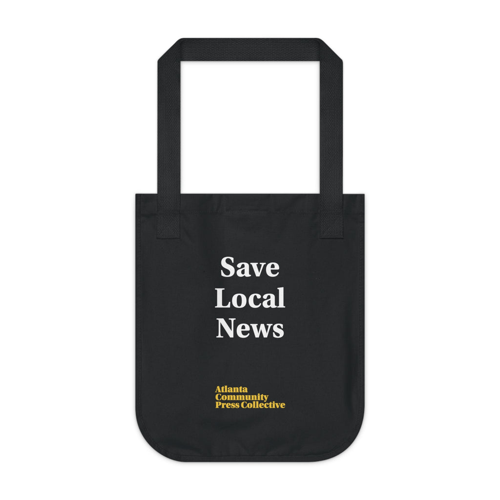 Organic Canvas Save Local News Tote Bag